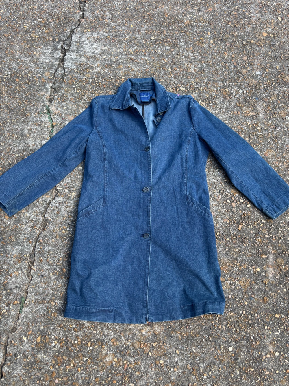 Faconnable Denim Shirt Dress size large Western Fall *well worn
